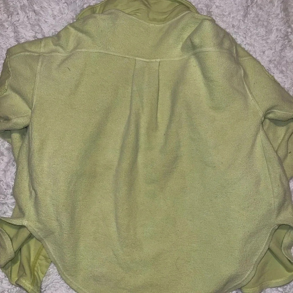 Free People Ruby Shacket Shirt Jacket Size Medium Neon Yellow / Lime Green - Picture 4 of 4